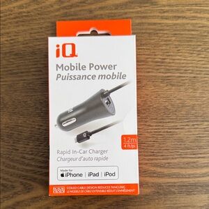 Black Mobile Power Rapid In-Car Charger